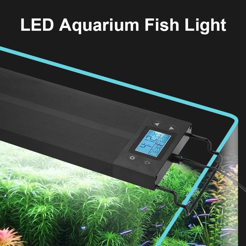 Extendable LED Aquarium Lights 18W 24W 34W 45W 56W Aquarium Plant Grow Lamps LED IP65 Sunrise Sunset Timming for Aqu